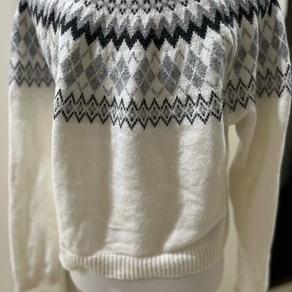 Women's Fair Isle   in Winter White & Gray by Tommy Jeans , Size Large (BIN2) - Picture 3 of 7